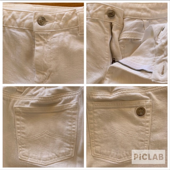Michael Kors Womens Junior Girls White Logo Pockets Jeans Pants Bottom Size 6 - Picture 9 of 9